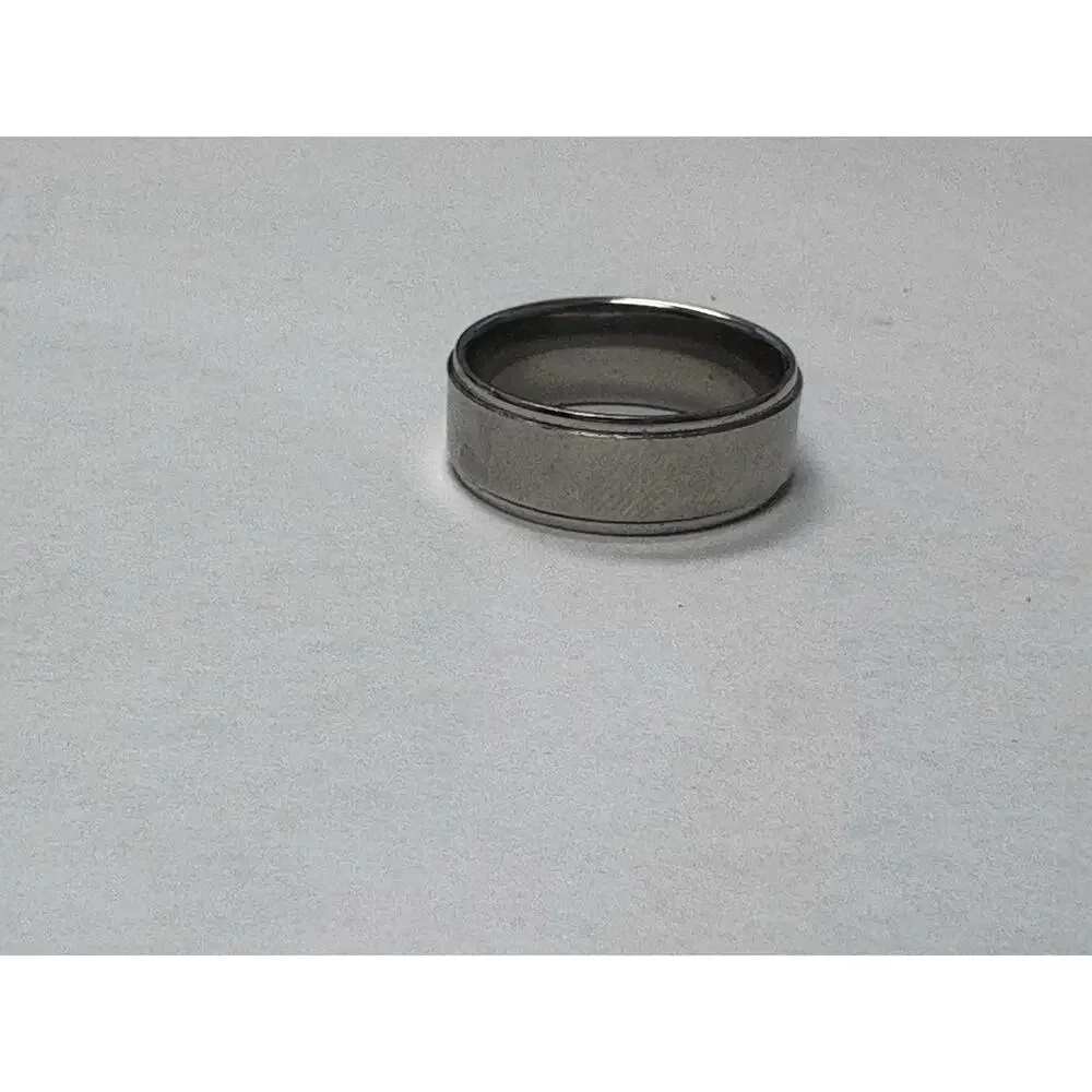 Men’s Tungsten Carbide Ring Silver Tone Matte Finish Band Size 9